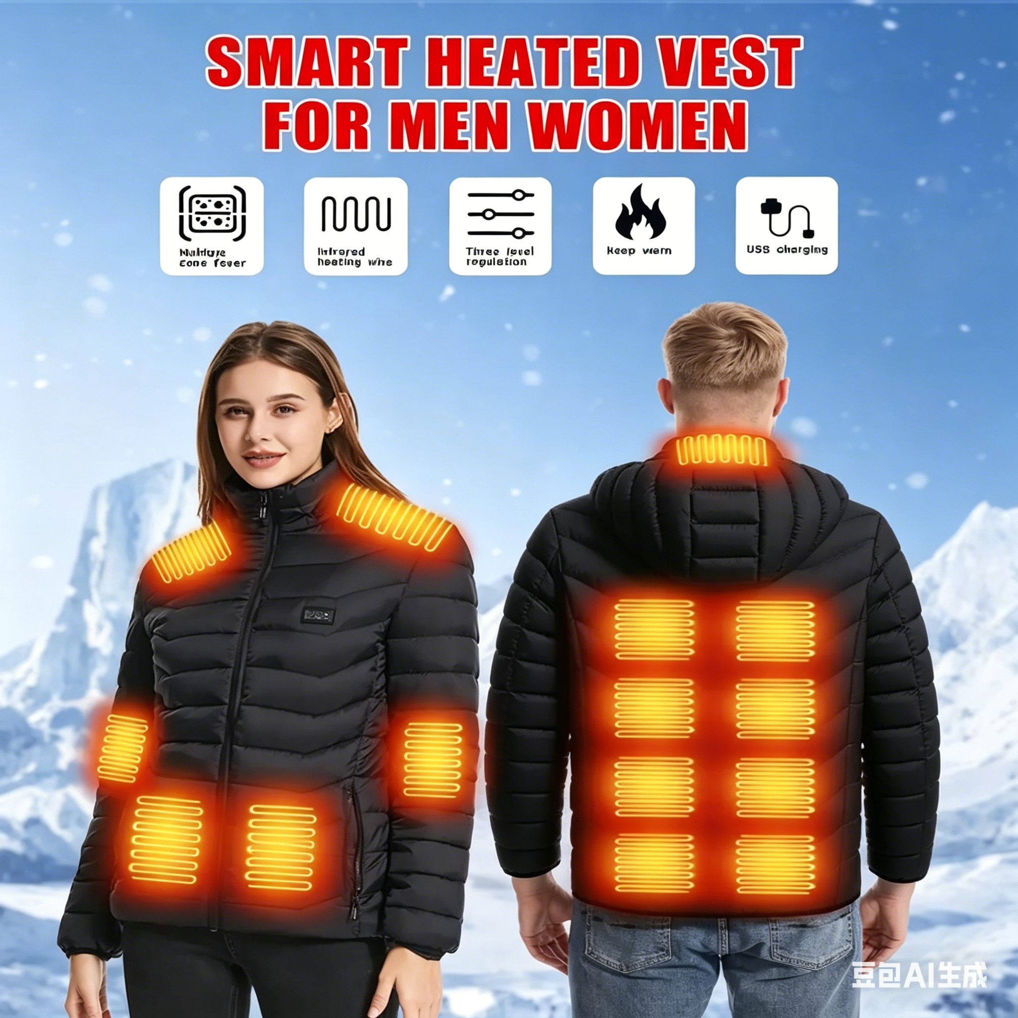 23 Areas Heating Jacket, Polye - огляд і ціна Outdoor Sport Coat