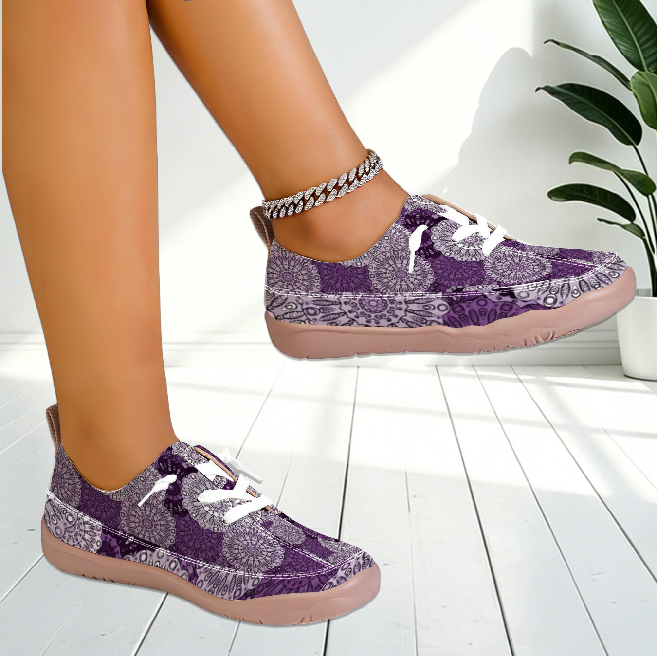 Women Geometric Print Wide Toe - огляд і ціна Outdoor Sports Shoes