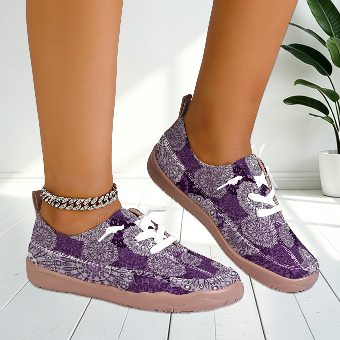 Women Geometric Print Wide Toe - огляд і ціна Outdoor Sports Shoes
